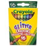 Восковые мелки Crayola с блестками 16 шт