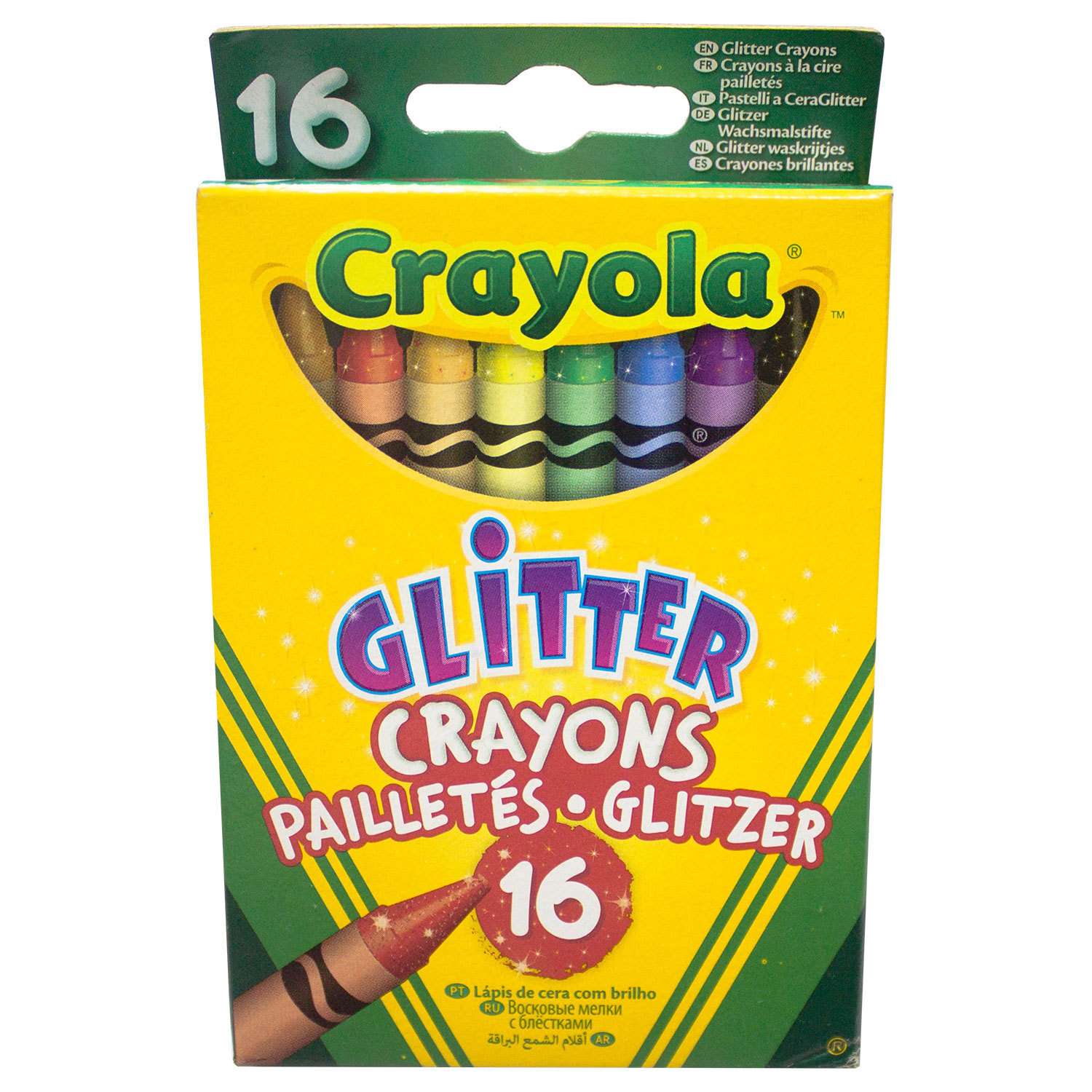 Восковые мелки Crayola с блестками 16 шт - фото 1