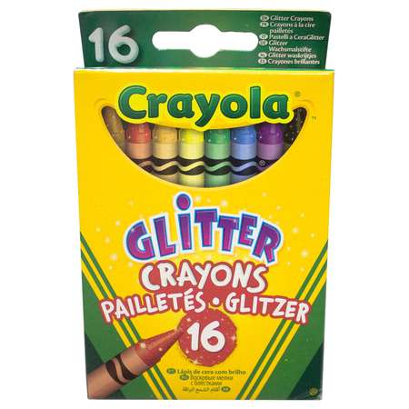 Восковые мелки Crayola с блестками 16 шт