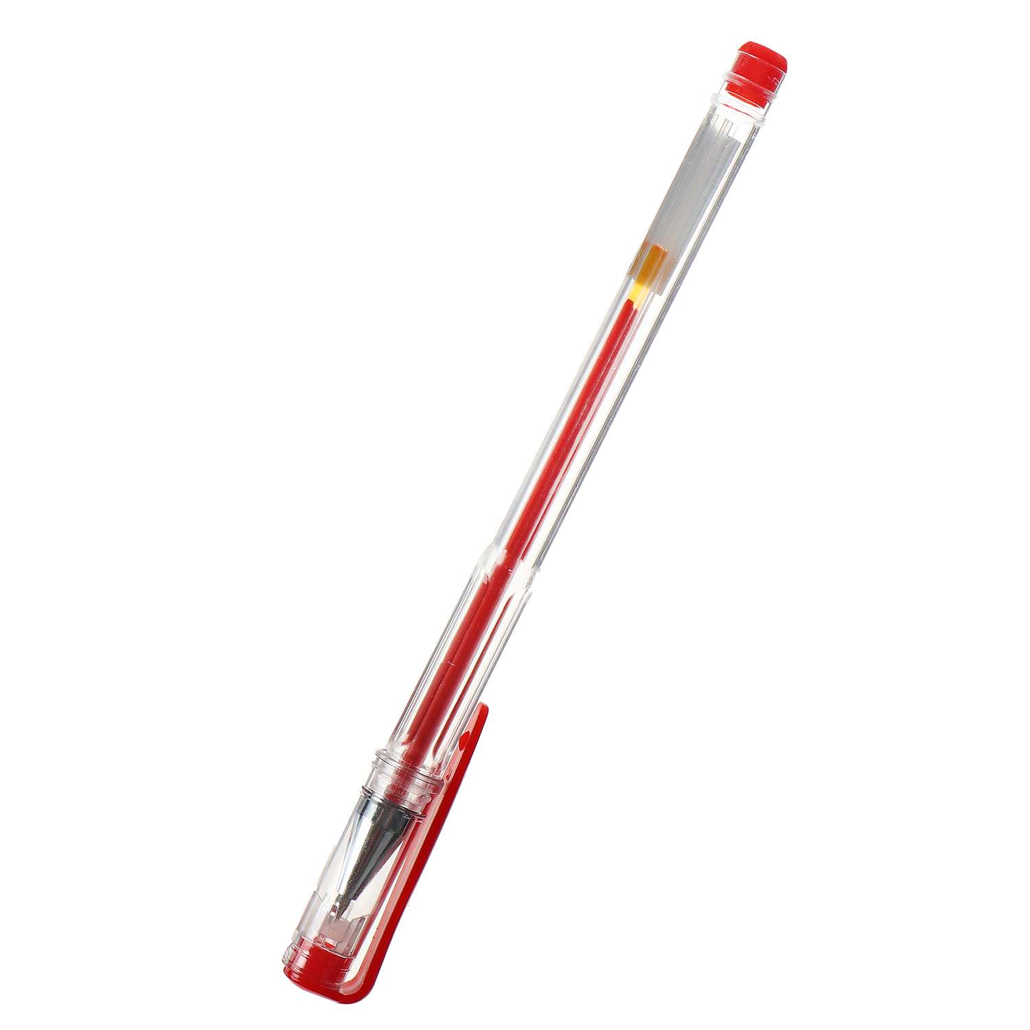 Ручка Sima-Land гелевая 0.5 мм красный прозрачный корпус - фото 2