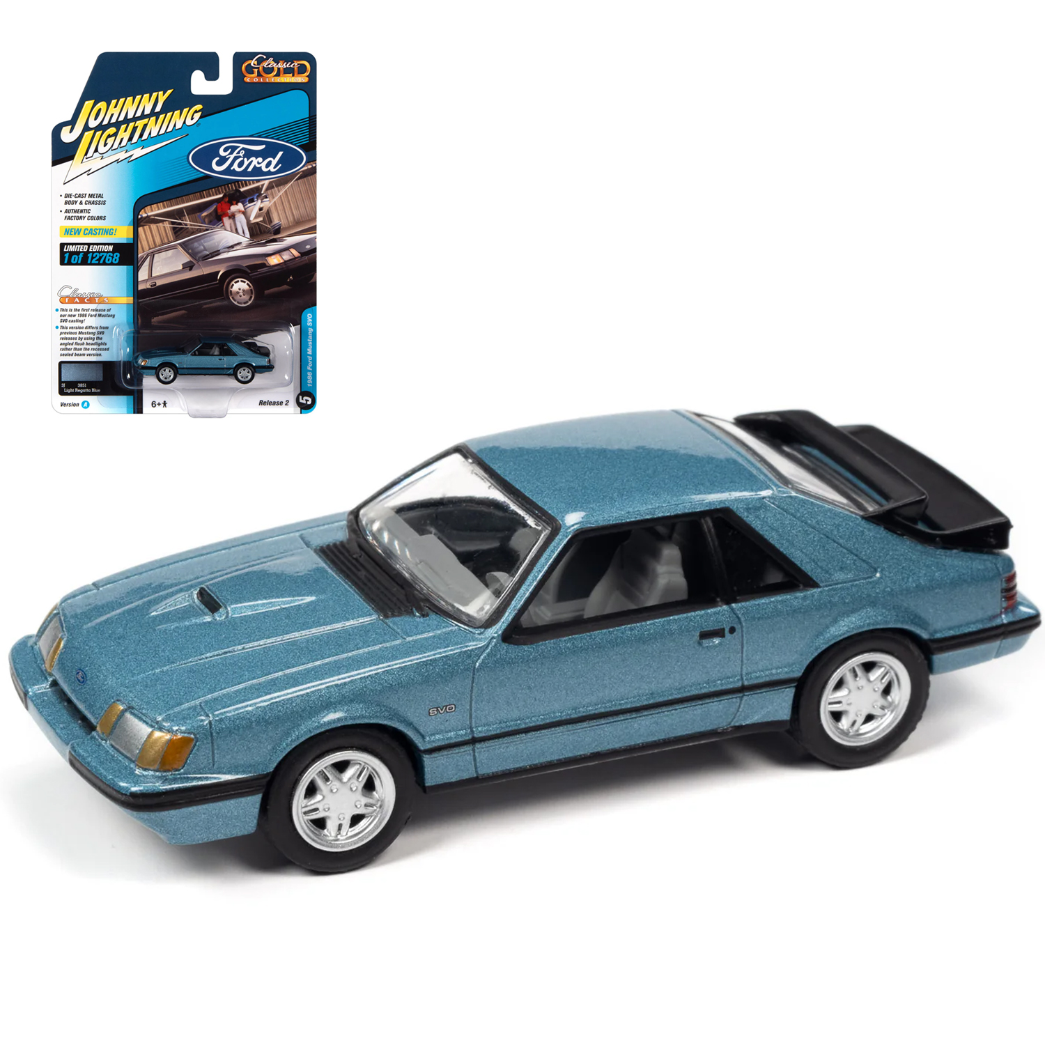 Автомобиль Johnny Lightning 1:64 голубой JLCG029A-R2-N5 - фото 1