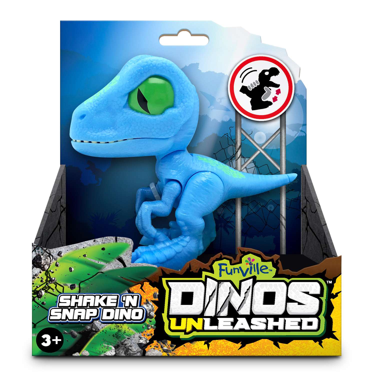 Фигурка динозавра Dinos Unleashed клацающий раптор мини - фото 1