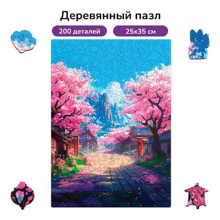 Пазлы фигурные деревянные Active Puzzles Японская Весна