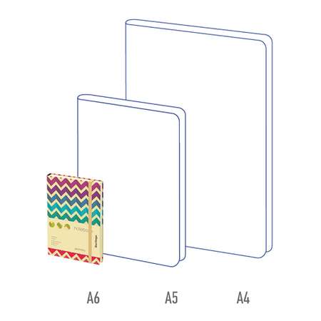 Записная книжка А6 Berlingo 80 л кожзам Geometry с рисунком