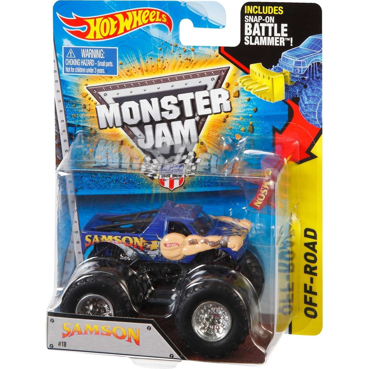 Машина Hot Wheels Monster Jam 1:64 Самсон W4157 21572 - фото 3
