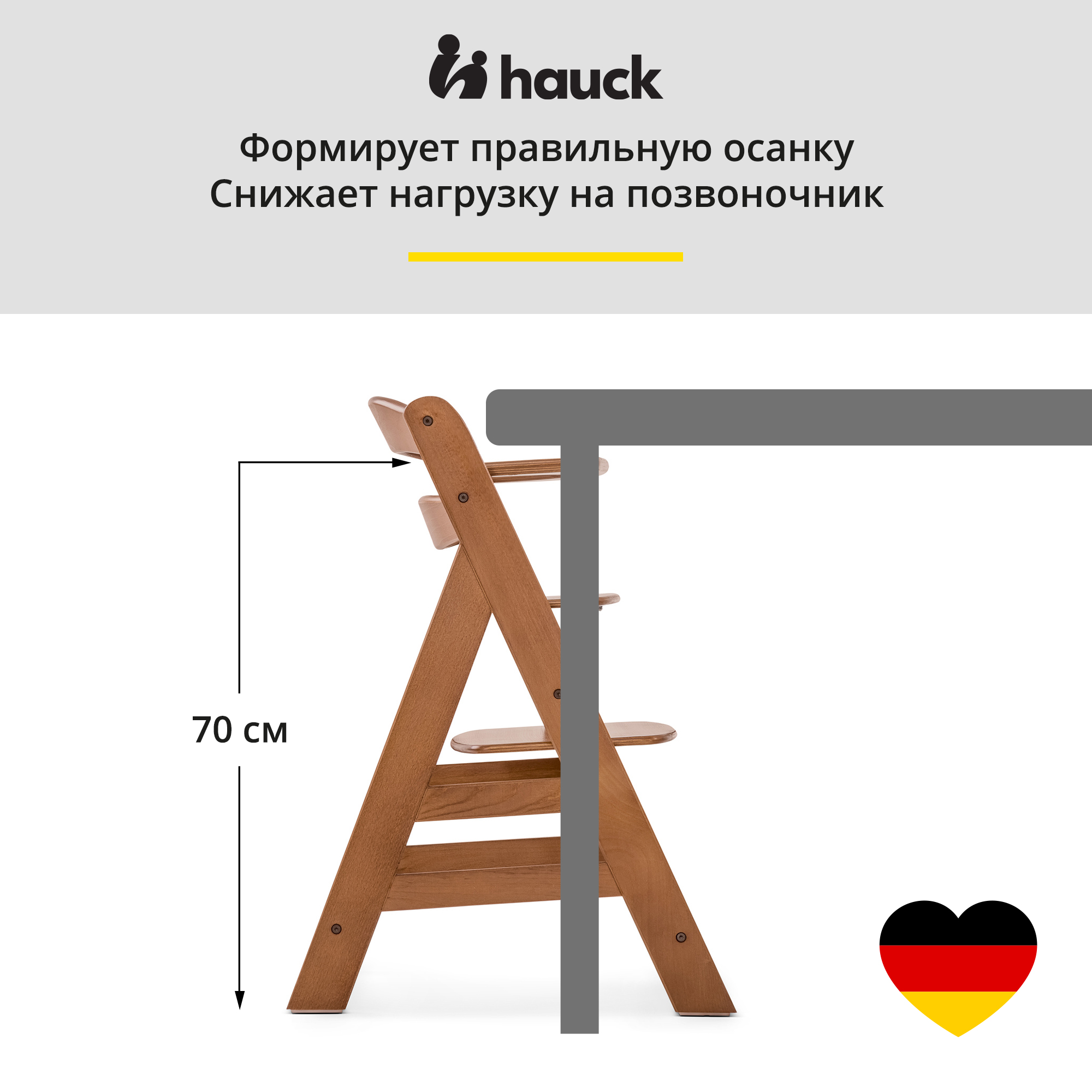 Стульчик для кормления Hauck Alpha+B walnut - фото 4