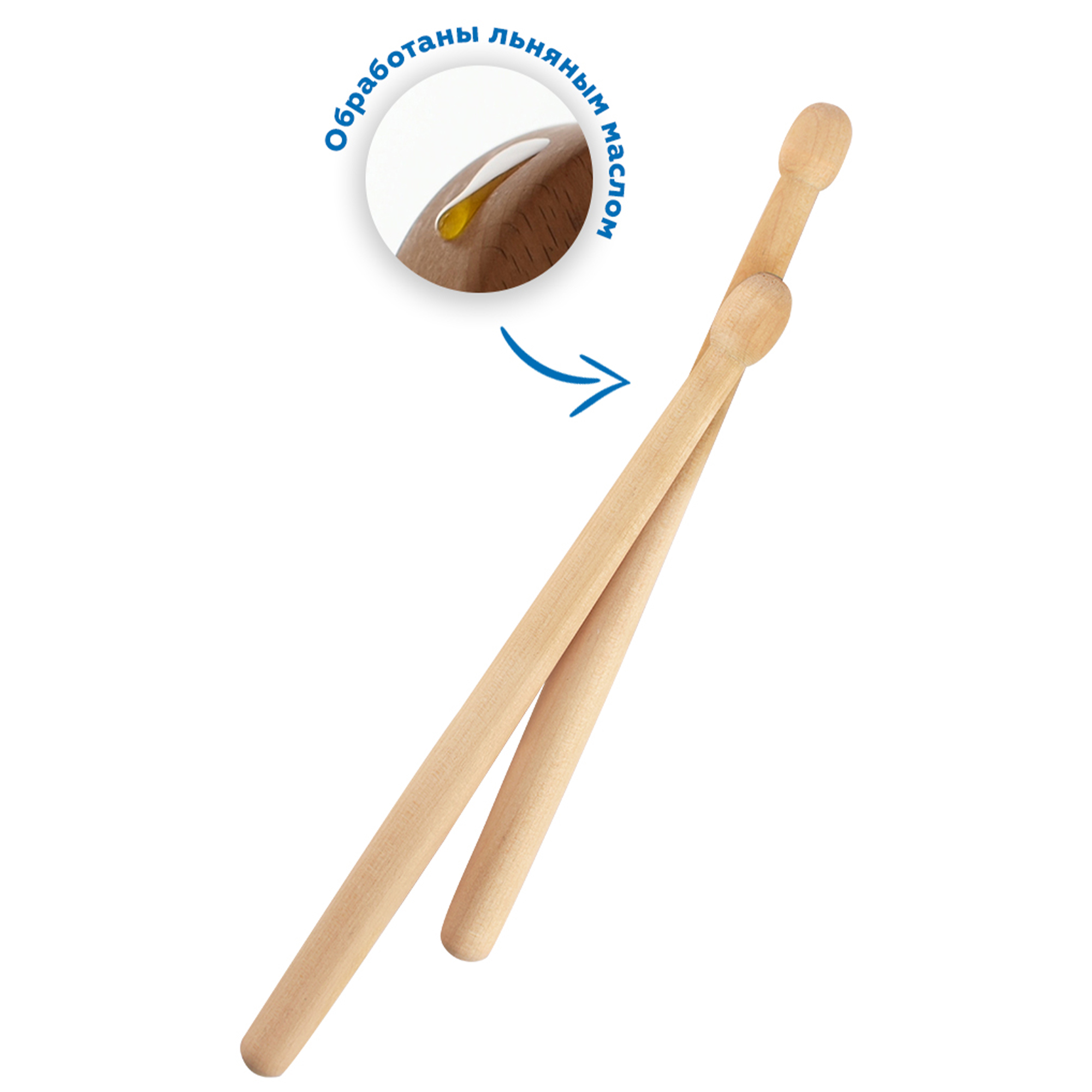 Музыкальный инструмент детский Мега Тойс деревянный барабан игрушка Music Style - фото 3