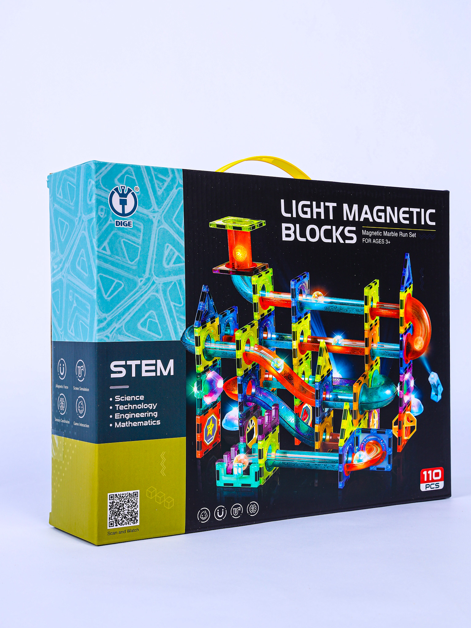 Магнитный конструктор Play Cool детский светящийся развивающий 110 деталей - фото 10