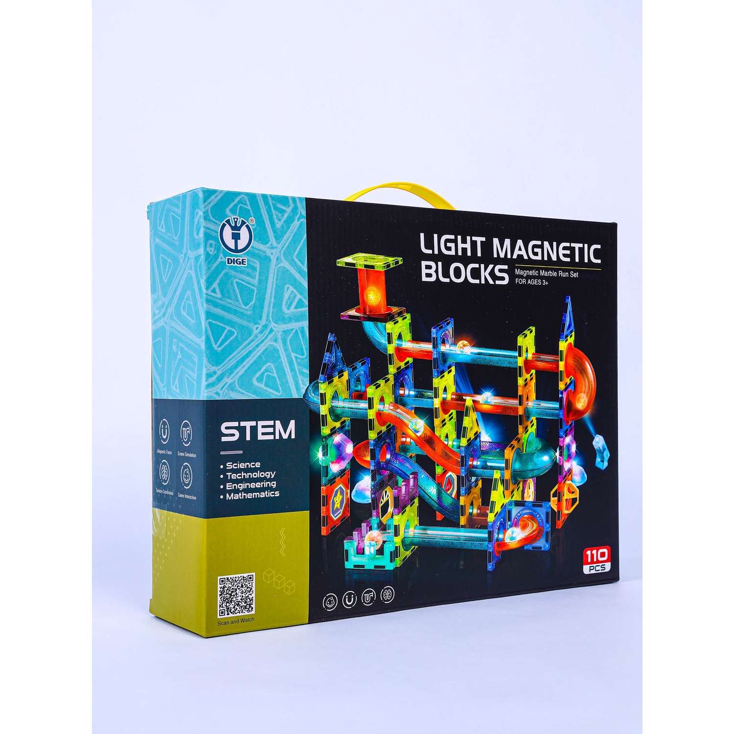 Магнитный конструктор Play Cool детский светящийся развивающий 110 деталей - фото 10