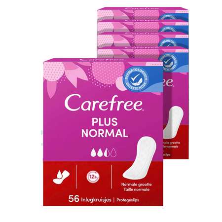 Прокладки гигиенические Carefree Plus Normal с легким ароматом свежести 56 шт х 5 упаковок