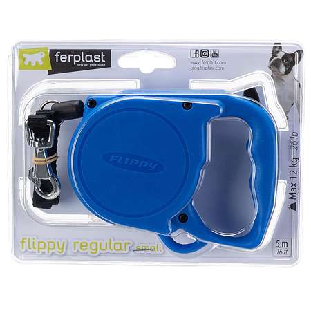 Поводок-рулетка для собак Ferplast Flippy Regular до 12кг Синий
