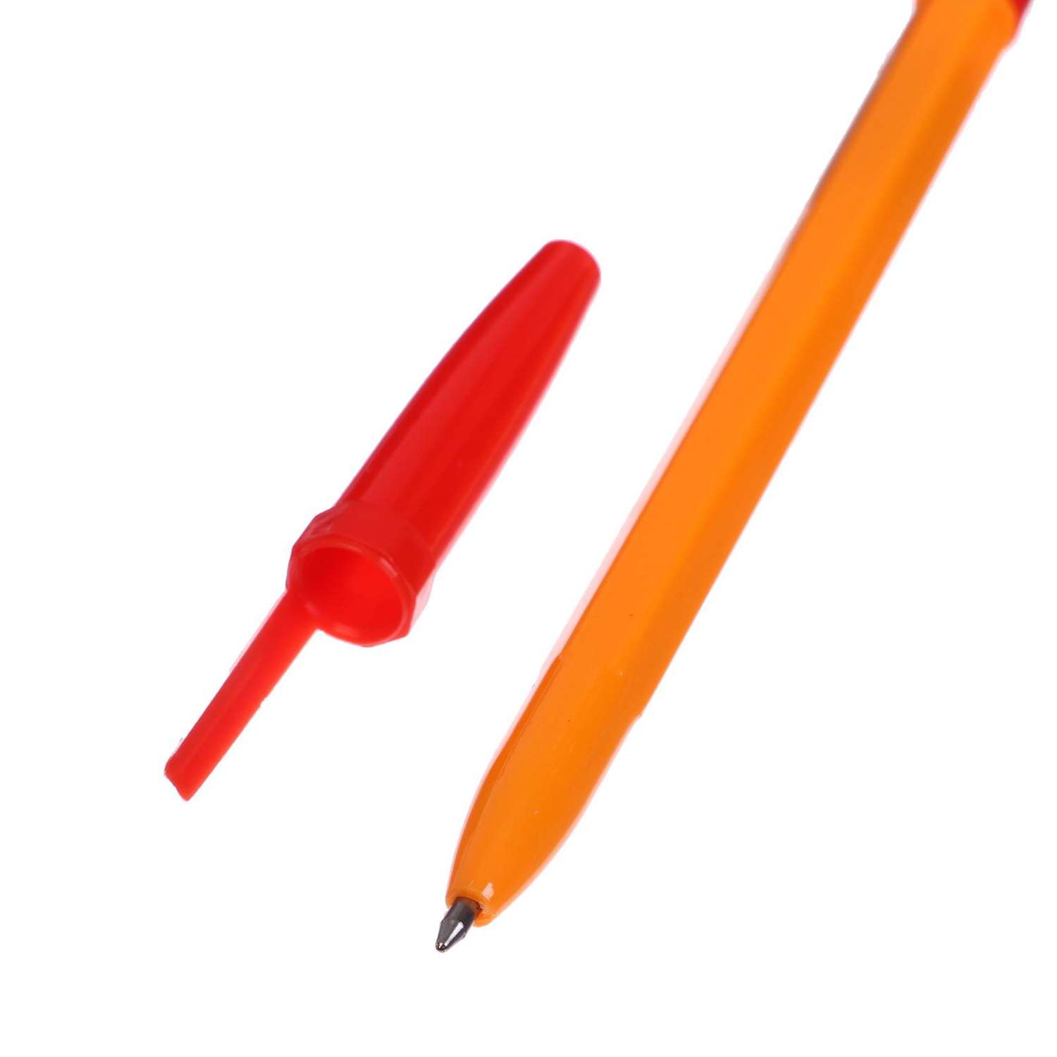 Ручка Calligrata 0.7 мм красная корпус оранжевый - фото 3