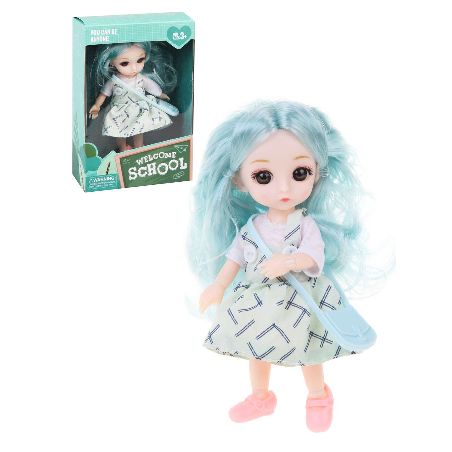 Кукла для девочки Наша Игрушка 15 см с сумочкой шарнирные руки и ноги 802096 - фото 1