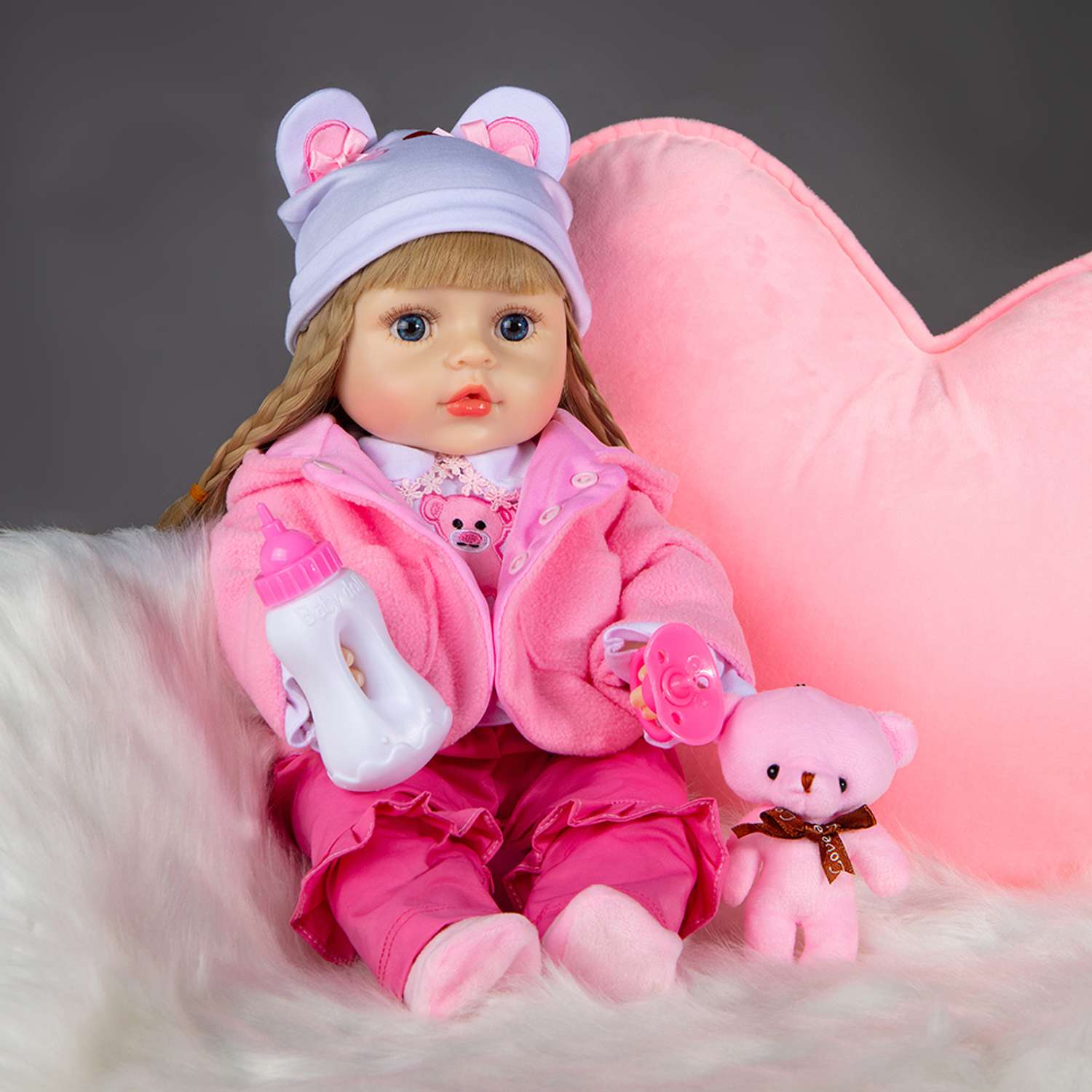 Кукла Реборн QA BABY девочка Миранда силиконовая большая 45 см 4505 - фото 1