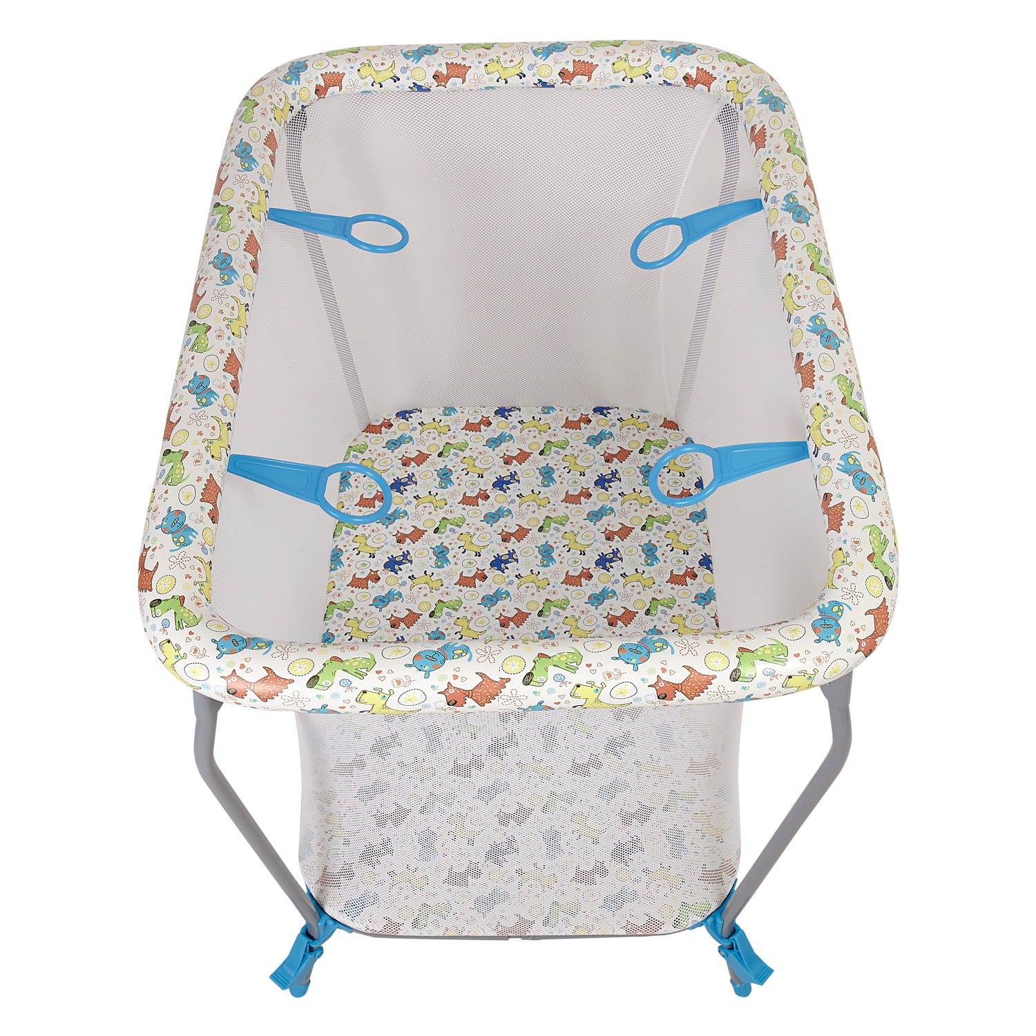 Манеж Polini kids Classic Собачки Бирюзовый 0002227-22 - фото 5