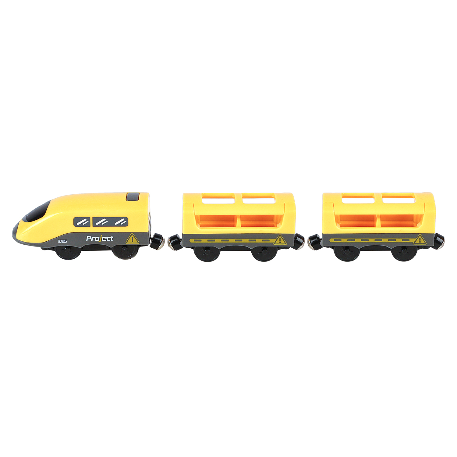 Игрушечный поезд Givito Мой город 3 предмета на батарейках Желтый G212-025 G212-025 - фото 3