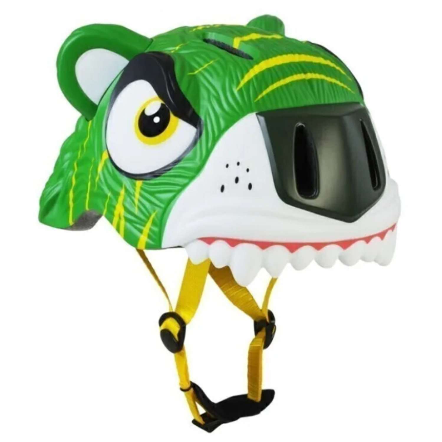 Шлем защитный Crazy Safety Green Tiger с механизмом регулировки размера 49-55 см - фото 1