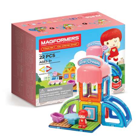 Магнитный конструктор MAGFORMERS Town Set - Ice Cream 22 детали