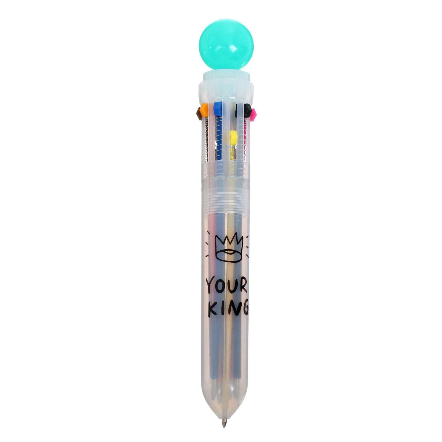 Ручка Sima-Land автоматическая 10-ти цветная зеленый Шар - фото 1