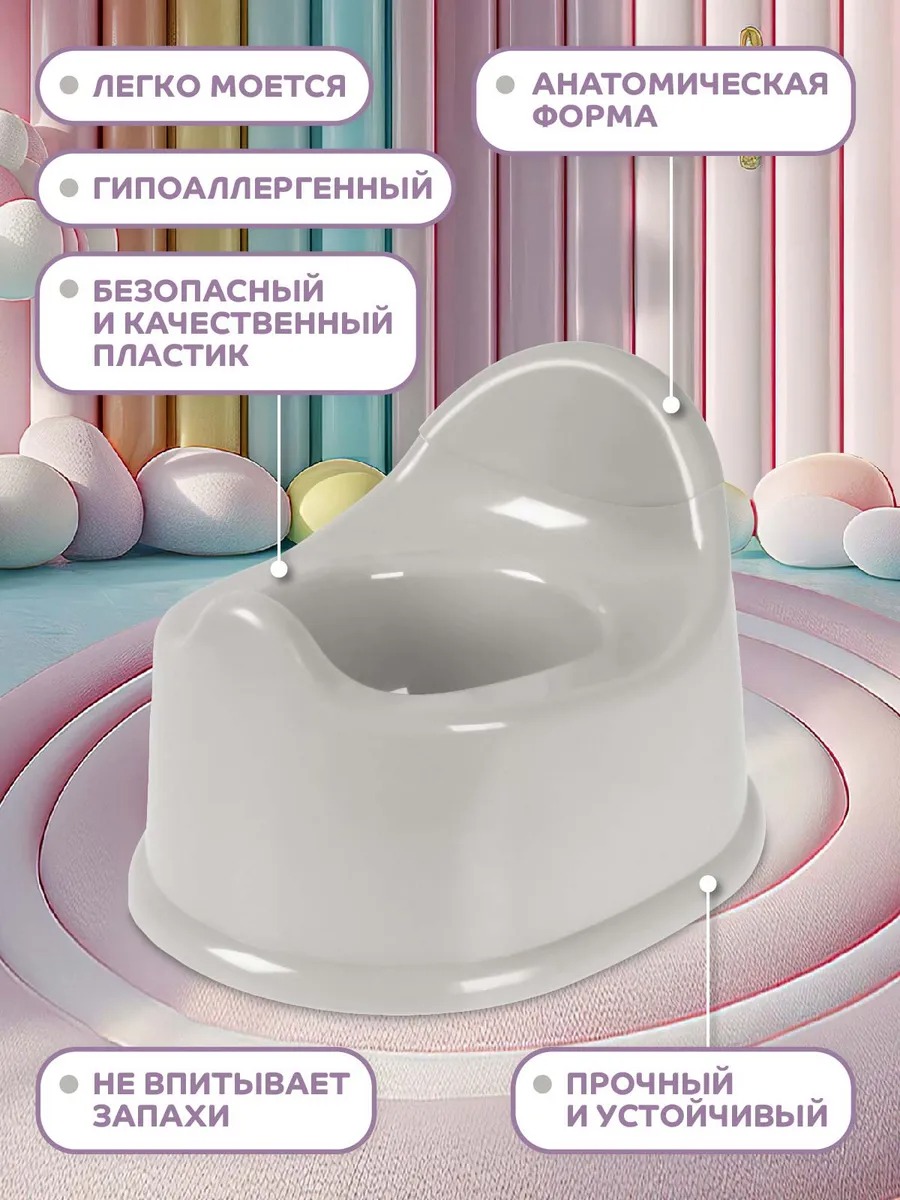 Горшок детский Компания Друзей анатомический с крышкой размер S - фото 2