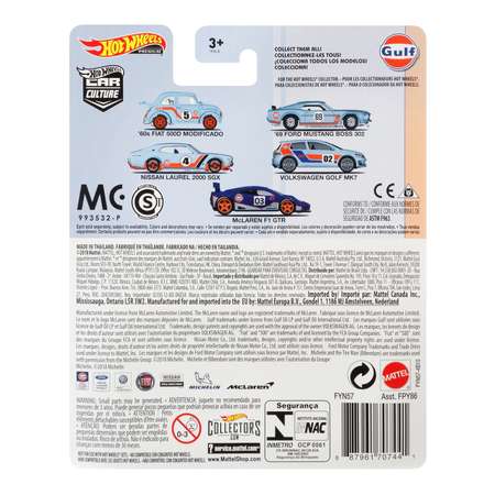 Машинка Hot Wheels Car Culture 1:64 Модифицированный Фиат 500D FYN57