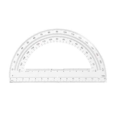 Транспортир Proff 180 град./150 мм прозр