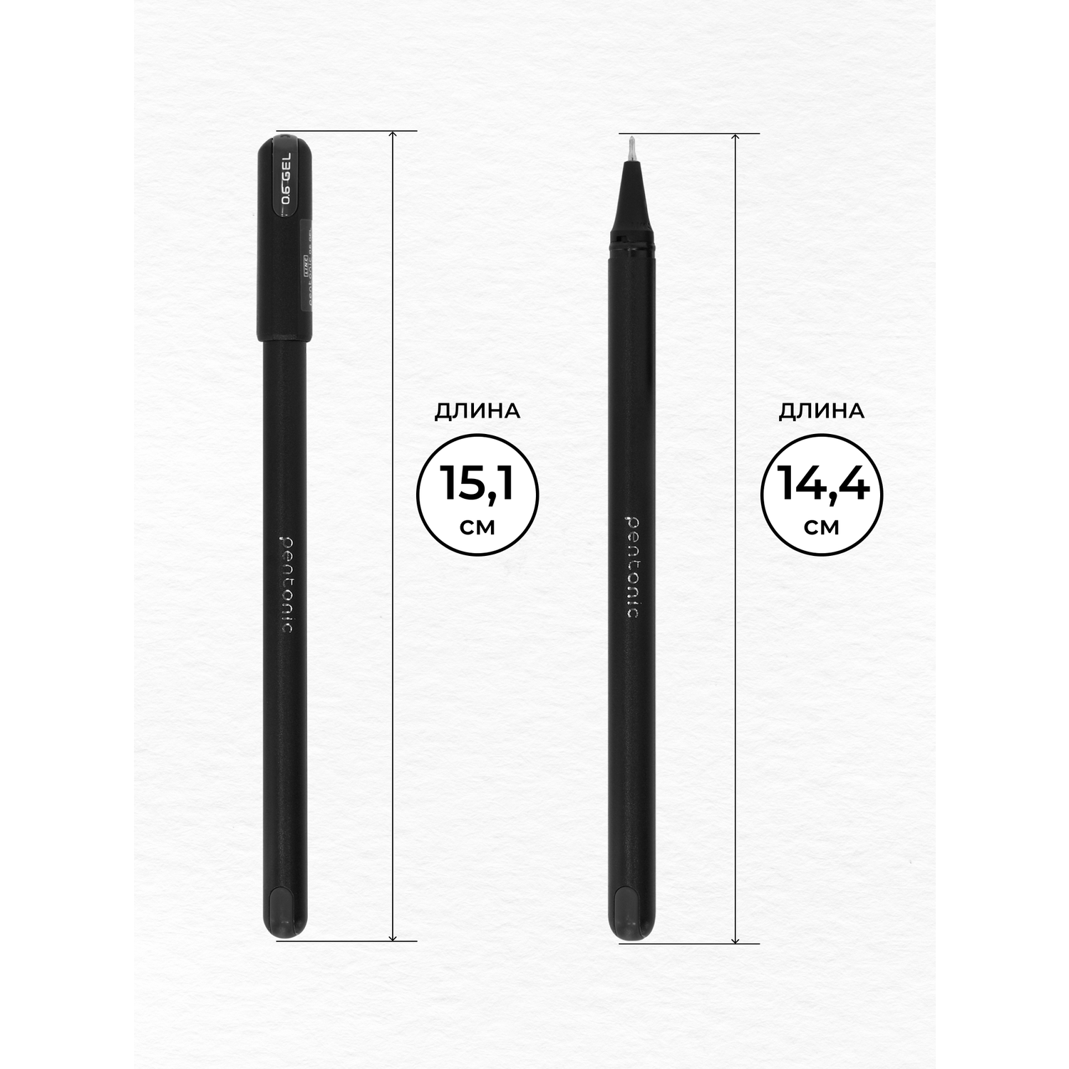 Ручки LINC гелевая черная набор 12 штук для экзаменов - фото 4