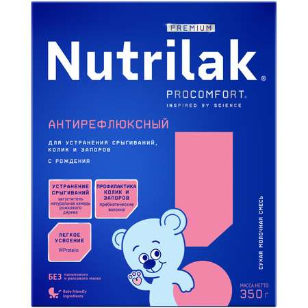 Смесь Nutrilak Premium антирефлюкс 350г с 0мес
