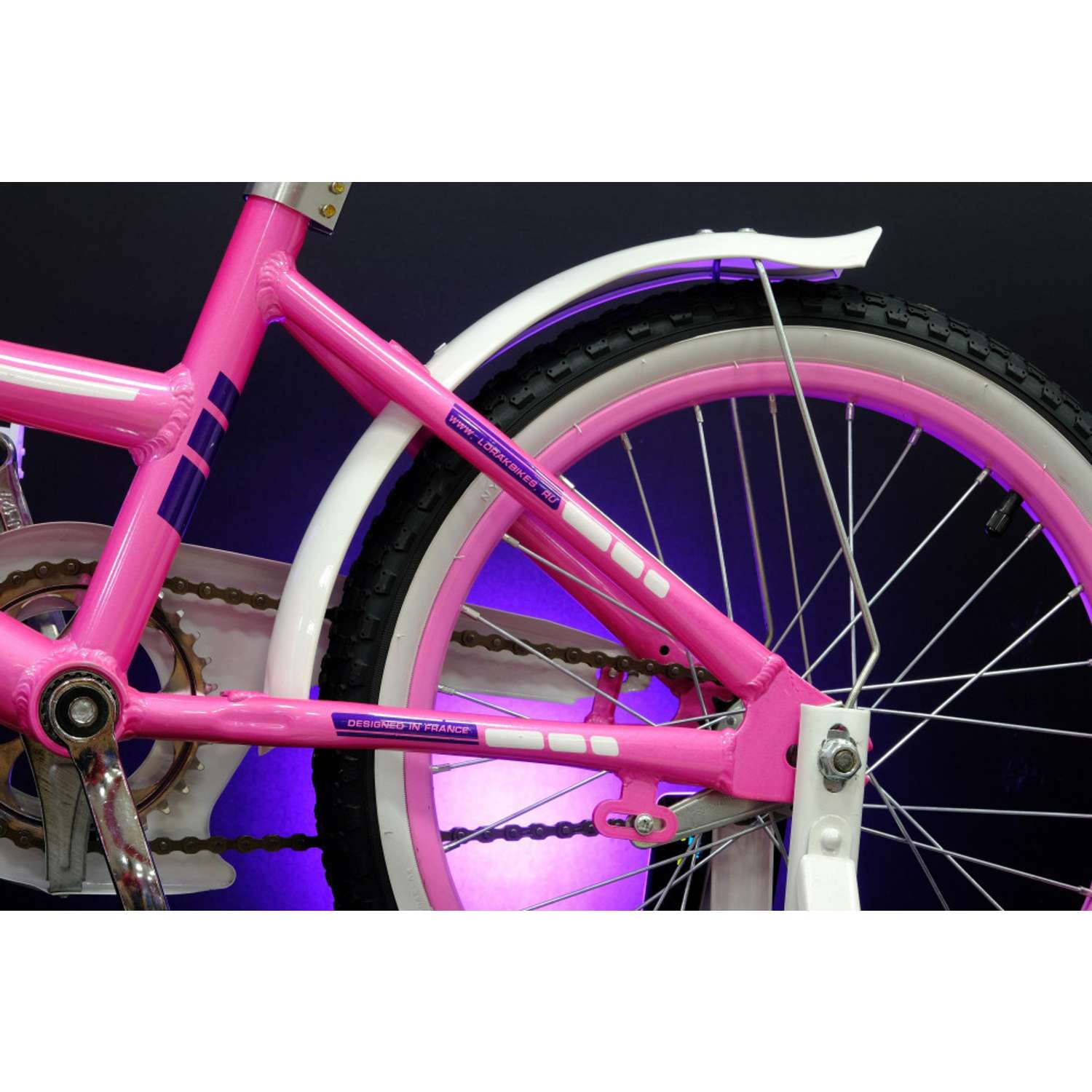 Велосипед детский Lorak junior 18 girl розовый/фиолетовый - фото 6