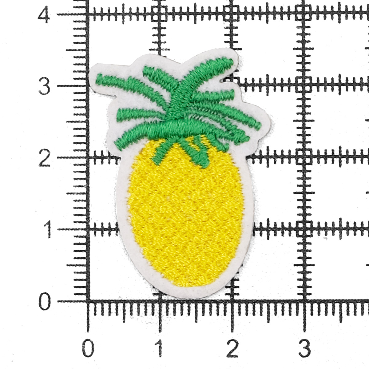 Термоаппликация Hobby Pro нашивка заплатка Ананас 2.4х3.3 см для ремонта и декора одежды - фото 3