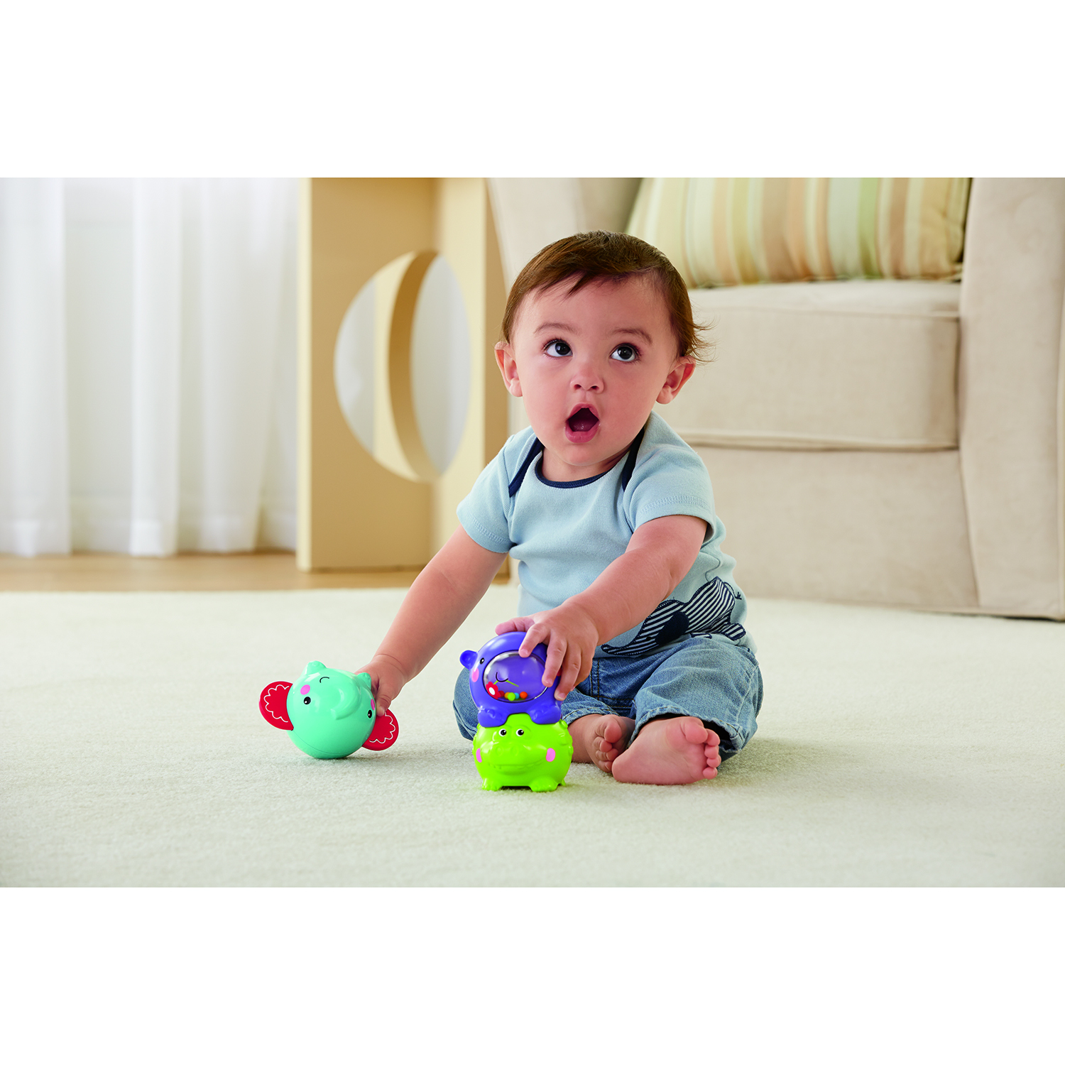 Игрушки-кубики Fisher Price Животные из тропического леса - фото 7