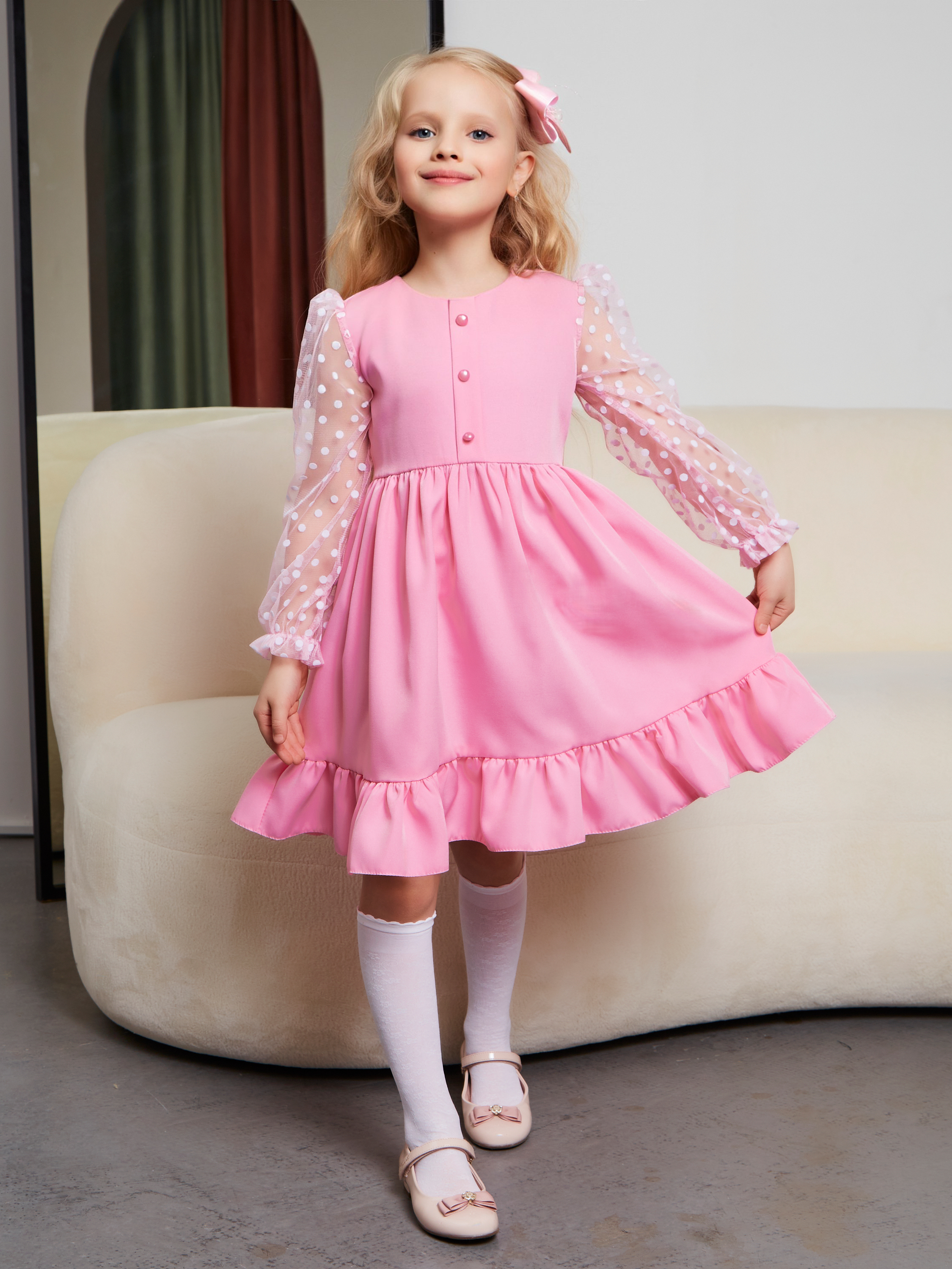 Платье Sofisha kids Plat.barbie/розовый - фото 11