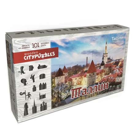 Пазл деревянный Нескучные игры Citypuzzles Таллин