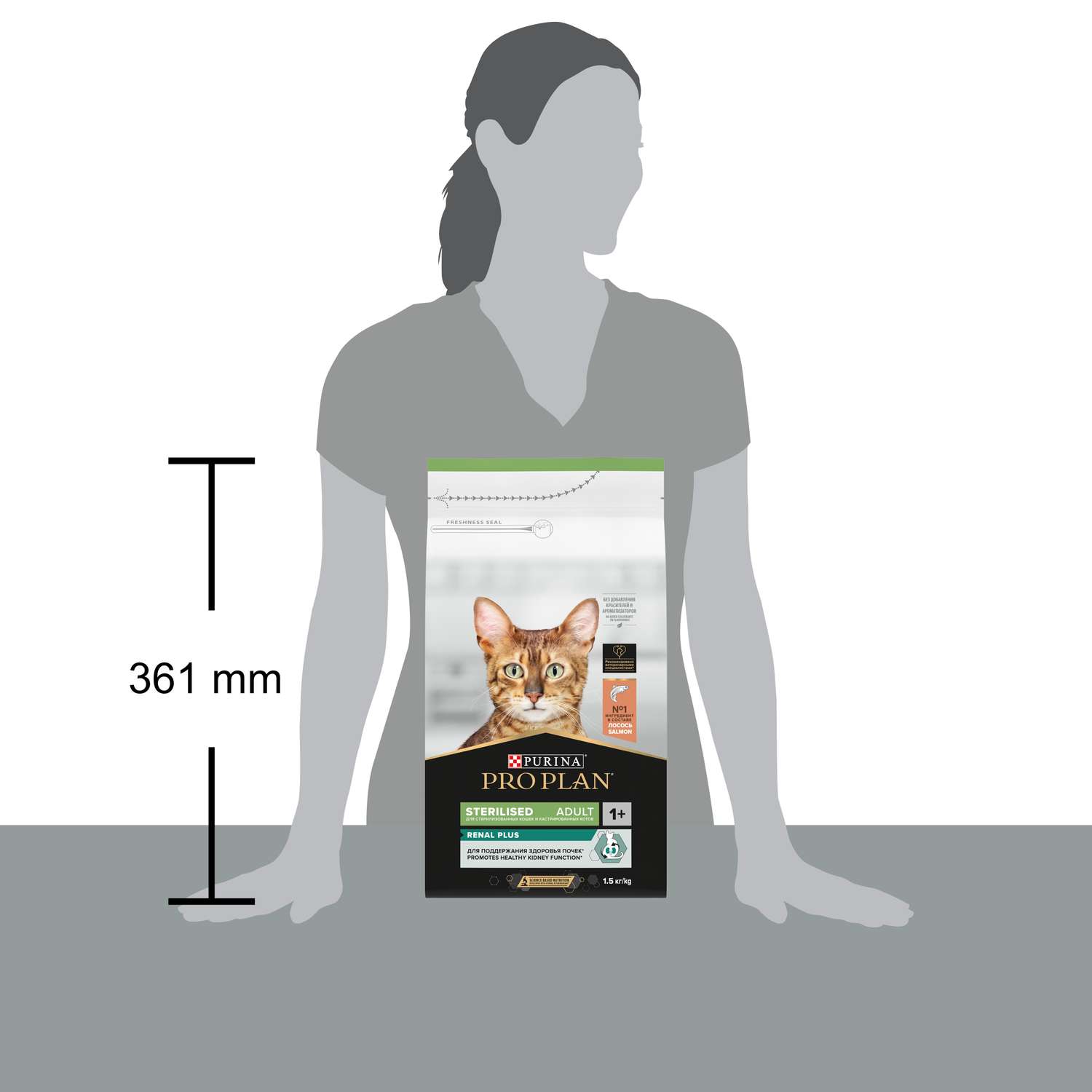 Корм сухой для кошек PRO PLAN 1.5кг с лососем при стерилизации и кастрации - фото 17