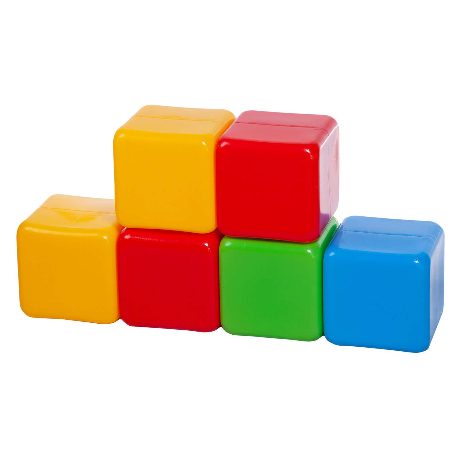 Кубики Юг-Пласт XL 6 деталей пластик - фото 1