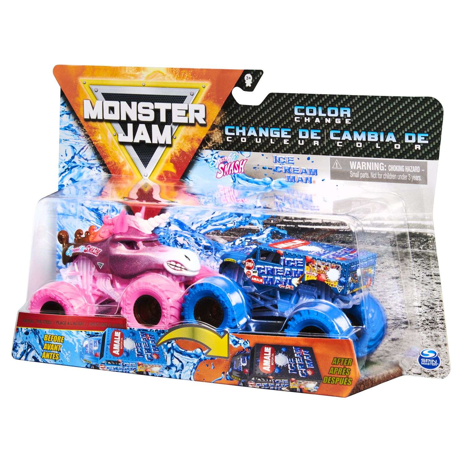 Машинка Monster Jam 1:64 2шт SprklSmashVIceCreamTruck6044943/20125067 6044943 - фото 3