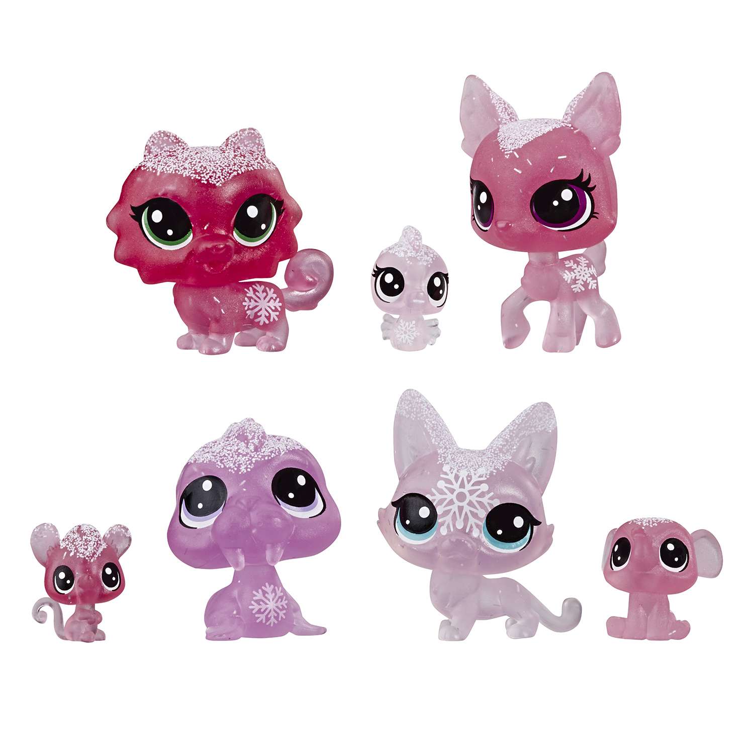 Набор игровой Littlest Pet Shop 7петов Розовые E5493EU4 - фото 1