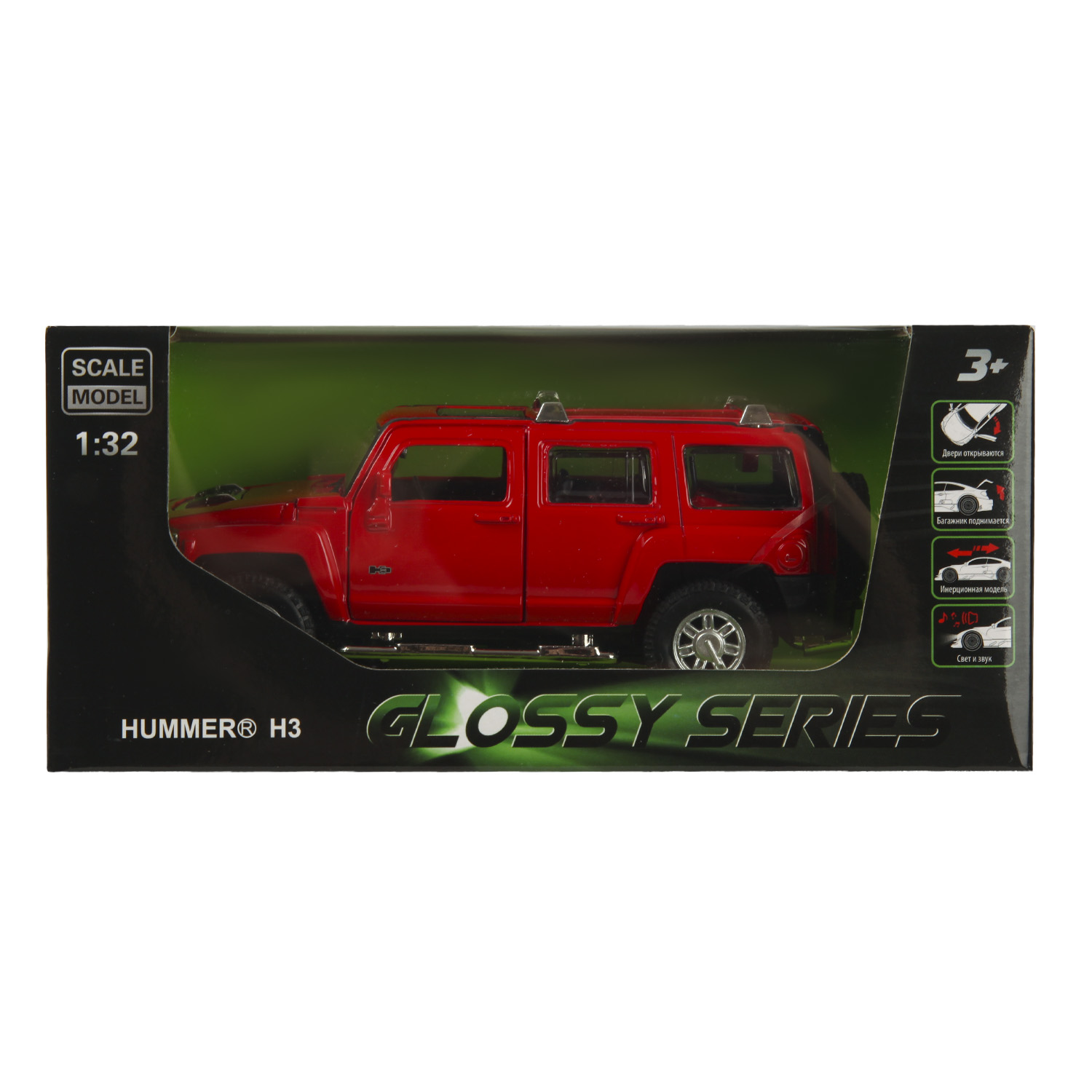 Машинка Mobicaro 1:32 Hummer H3 Красная 68321 68321 - фото 8