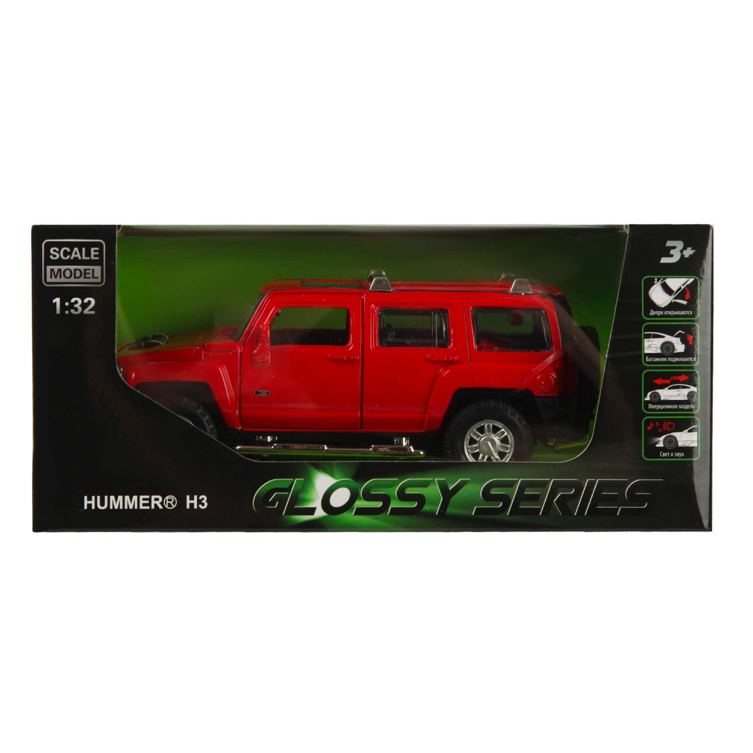 Машинка Mobicaro 1:32 Hummer H3 Красная 68321 68321 - фото 8