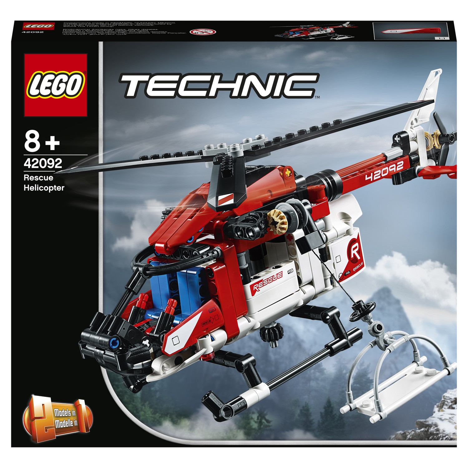 Конструктор LEGO Technic Спасательный вертолет 42092 купить по цене 999 ₽ в  интернет-магазине Детский мир