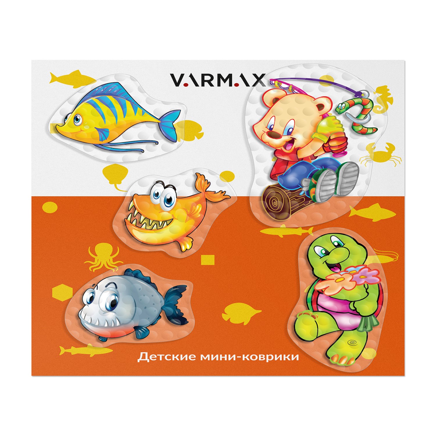 Набор мини-ковриков Varmax № 23 с присосками в ванную детский - фото 2