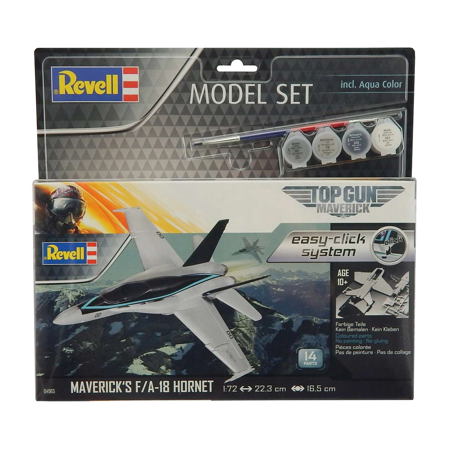 Сборная модель Revell Американский палубный истребитель-бомбардировщик Ф/A-18E Хорнет Toп Ган 64965 - фото 2