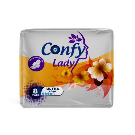 Прокладки гигиенические CONFY Lady Ultra long 8 шт