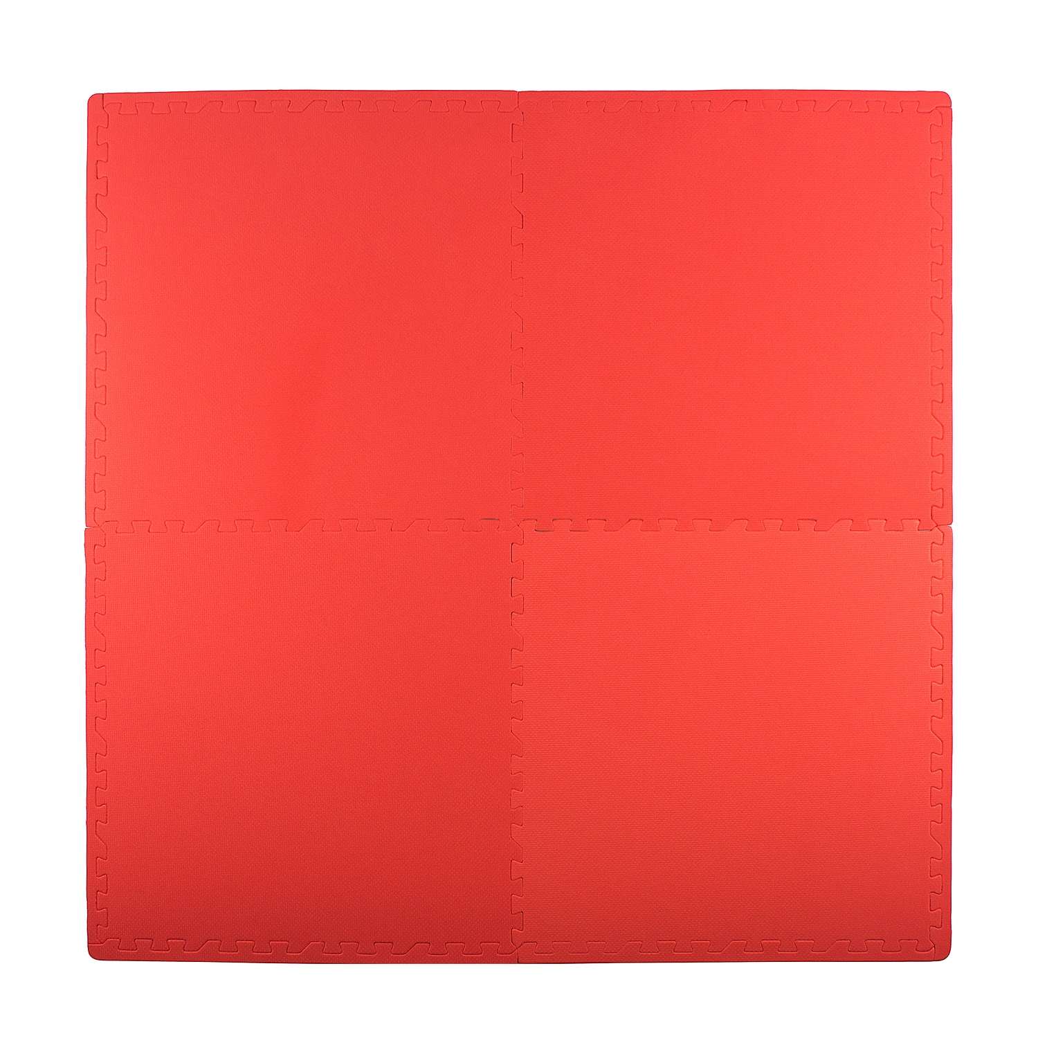 Развивающий детский коврик Eco cover игровой для ползания мягкий пол красный 60х60 - фото 2