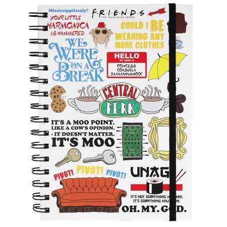 Записная книжка Pyramid Friends The One with the Quotes A5 Wiro SR73241