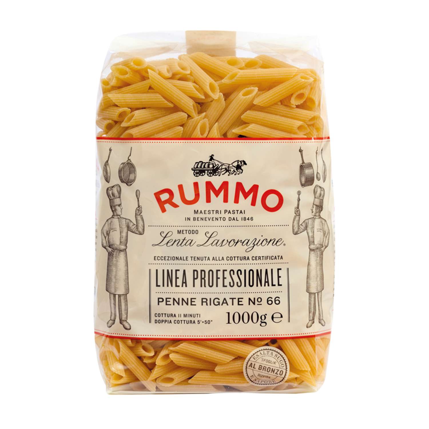 Макароны Rummo итальянская классическая паста Пенне ригатте №66 1000 г - фото 1