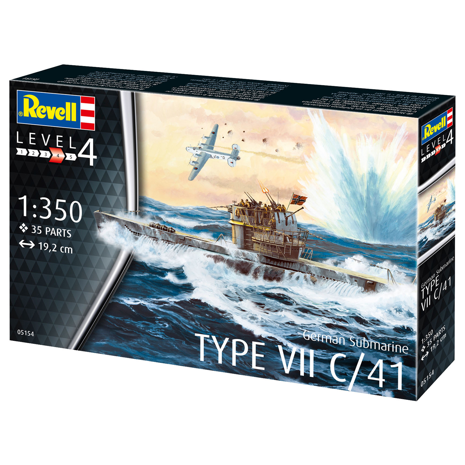 Сборная модель Revell Подводная лодка типа VII C/41 05154 - фото 2