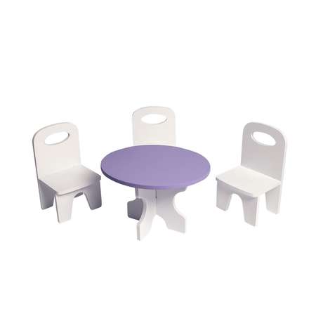 Мебель для кукол Paremo Классика набор 4предмета Белый-фиолетовый PFD120-40