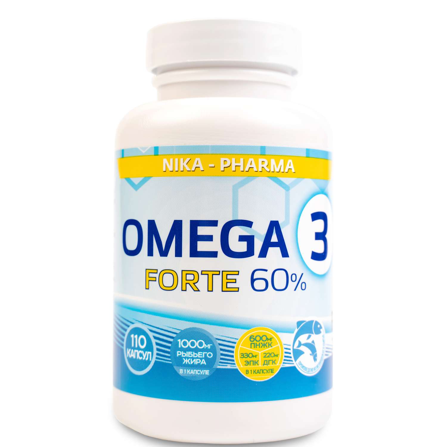 Омега 3 Форте NIKA-PHARMA 60% 1300 мг 110 капсул - фото 1