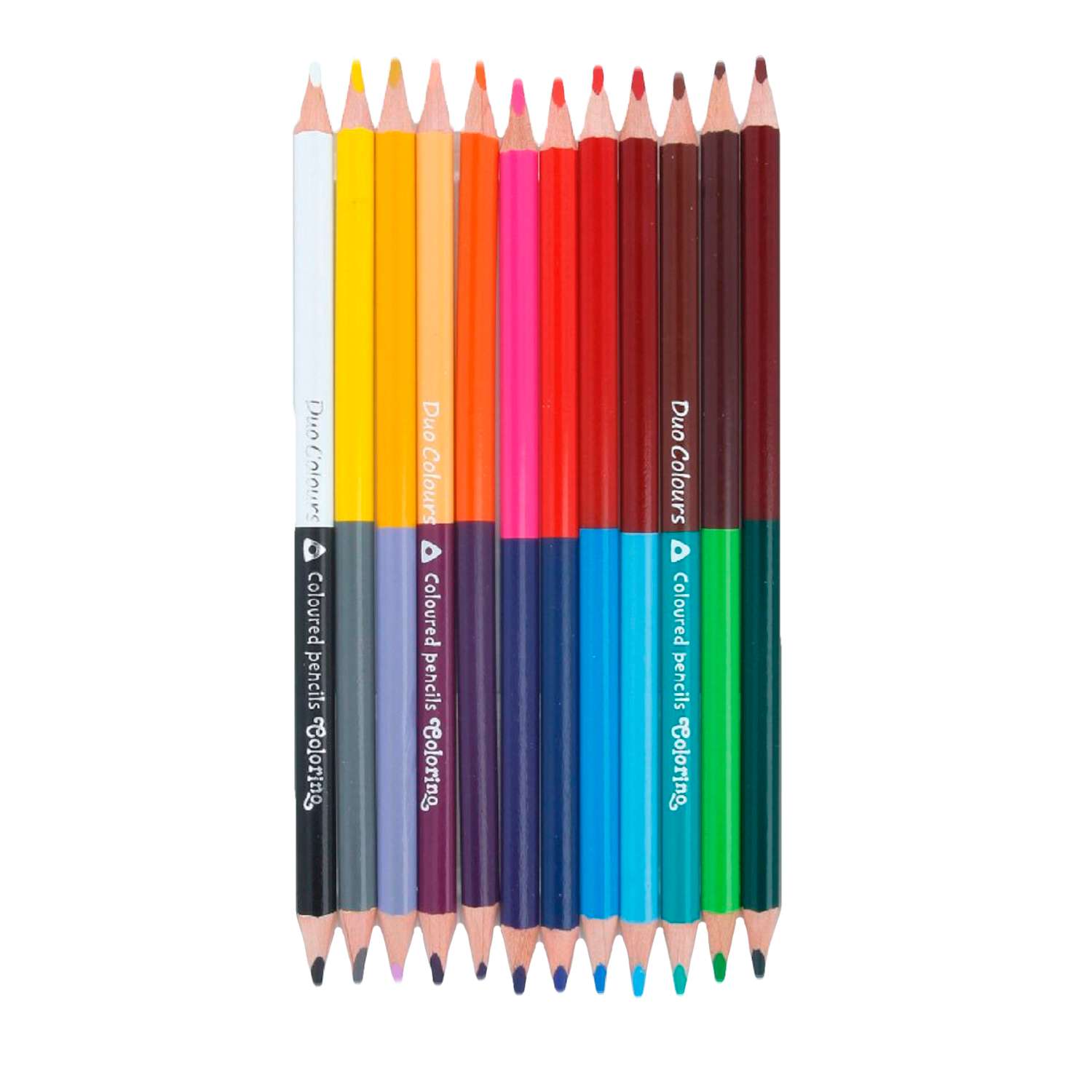 Цветные карандаши COLORINO Kids Треугольные двухсторонние 24 цвета 12 карандашей - фото 2